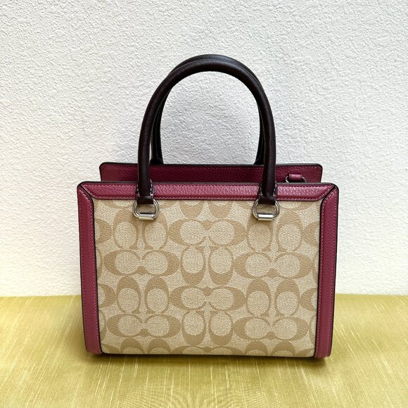 Coach Grace Carryall CJ634 Colorblock Sign Canvas Raspberry/Multi, Xbody - NWOT - Picture 3 of 13